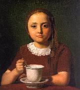 Constantin Hansen Little Girl with a Cup china oil painting artist